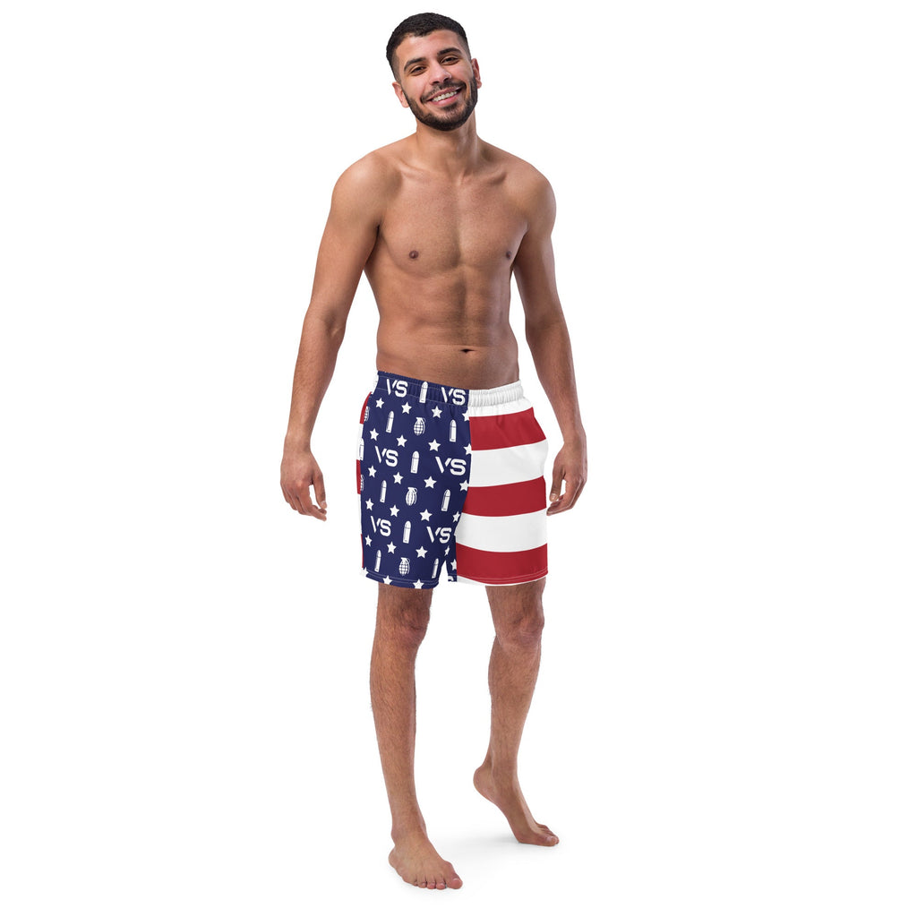 VS Flag Mens Swin Trunks Logo - VeteranShirts