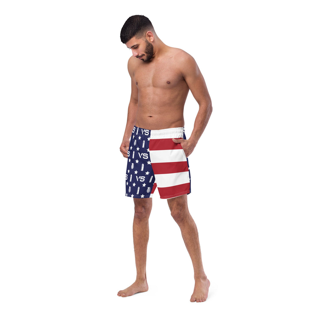 VS Flag Mens Swin Trunks Logo - VeteranShirts