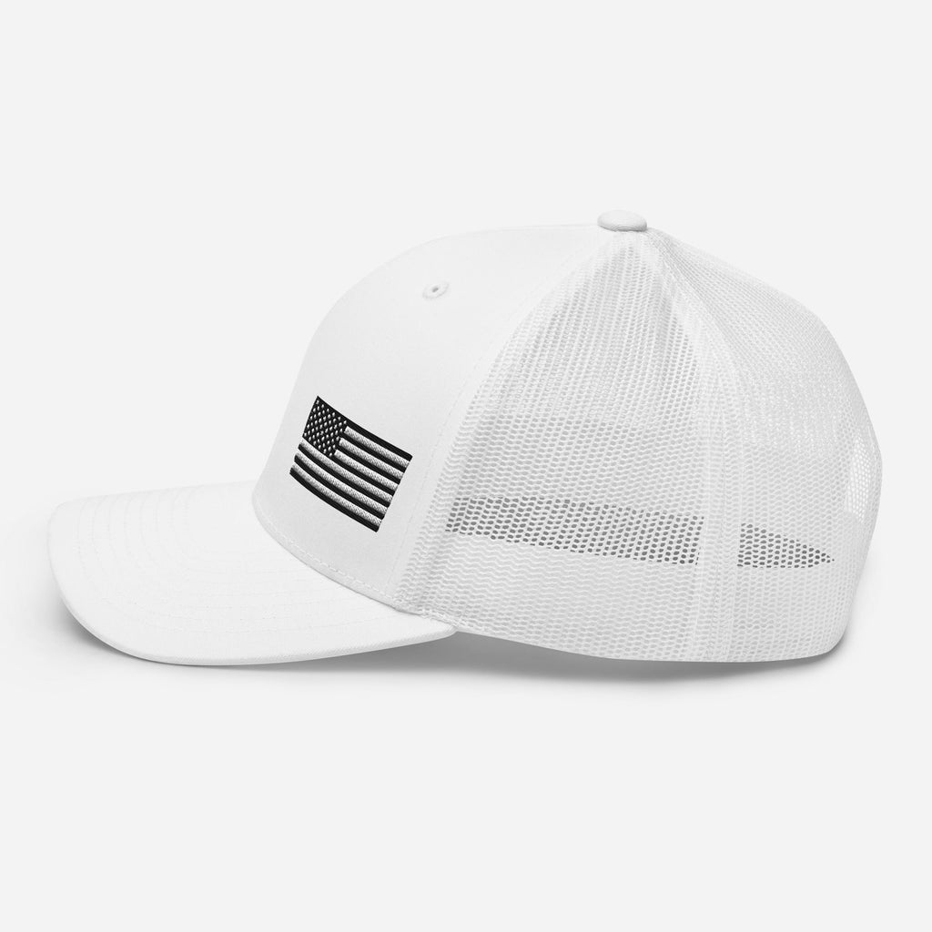 White Hat With American Flag - VeteranShirts