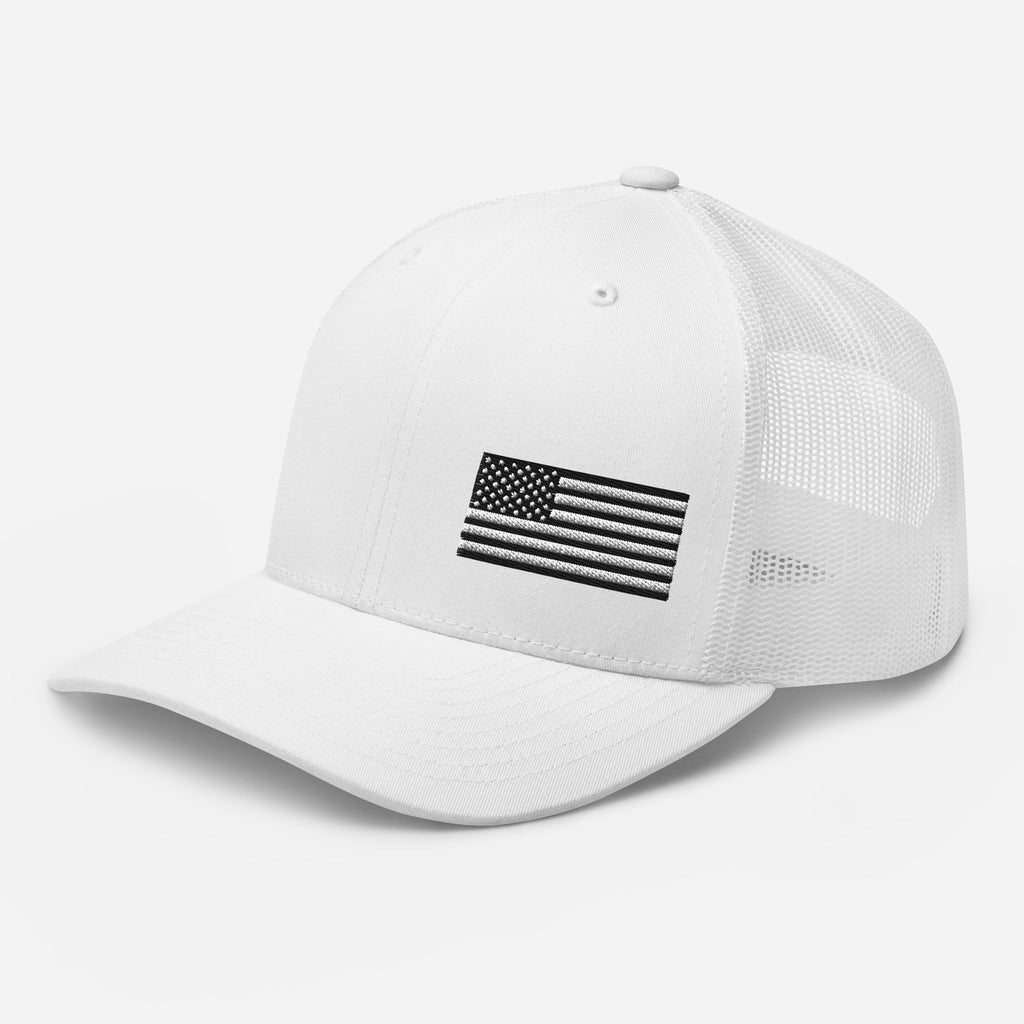 White Hat With American Flag - VeteranShirts