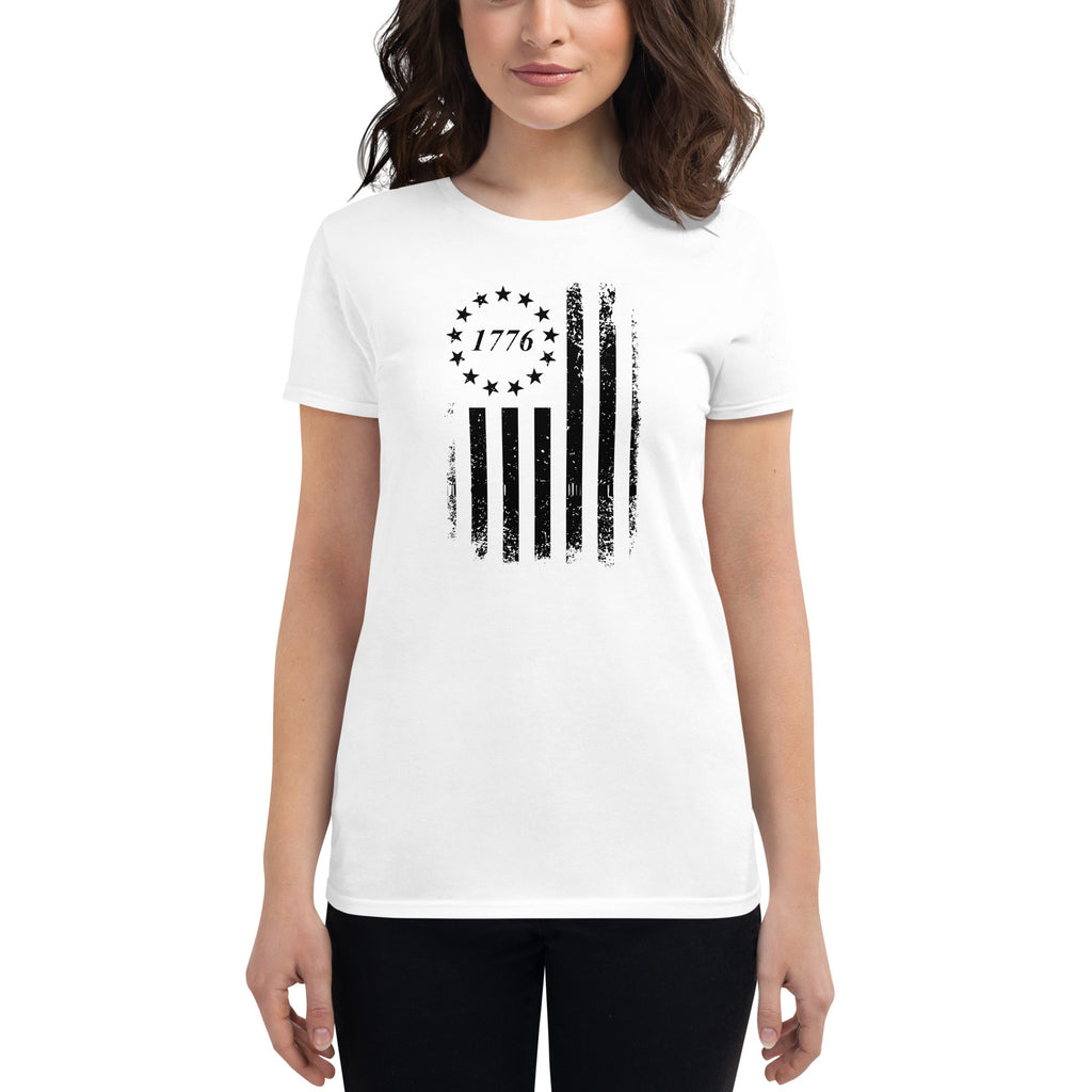 Women's 1776 Flag short sleeve t - shirt - VeteranShirts
