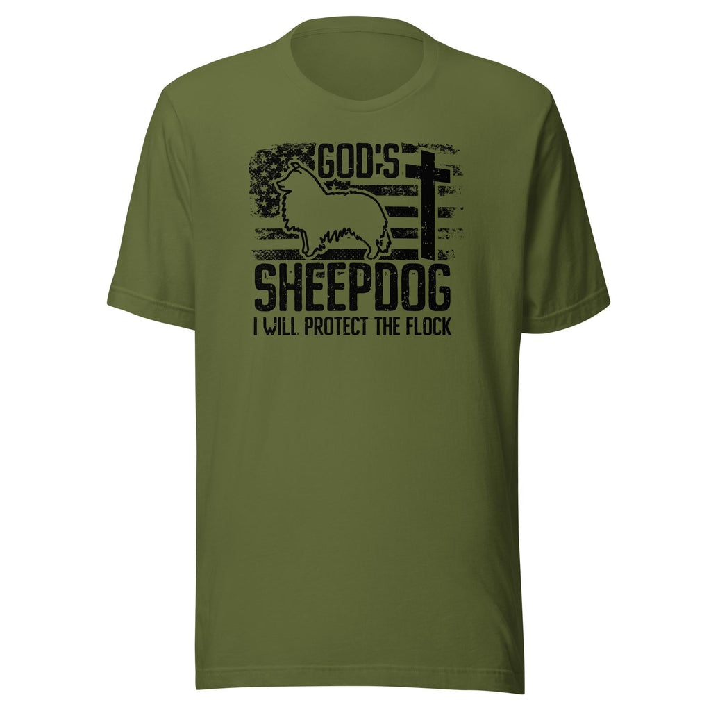 God's Sheepdog - I Will Protect The Flock (Veteran Shirt) - VeteranShirts