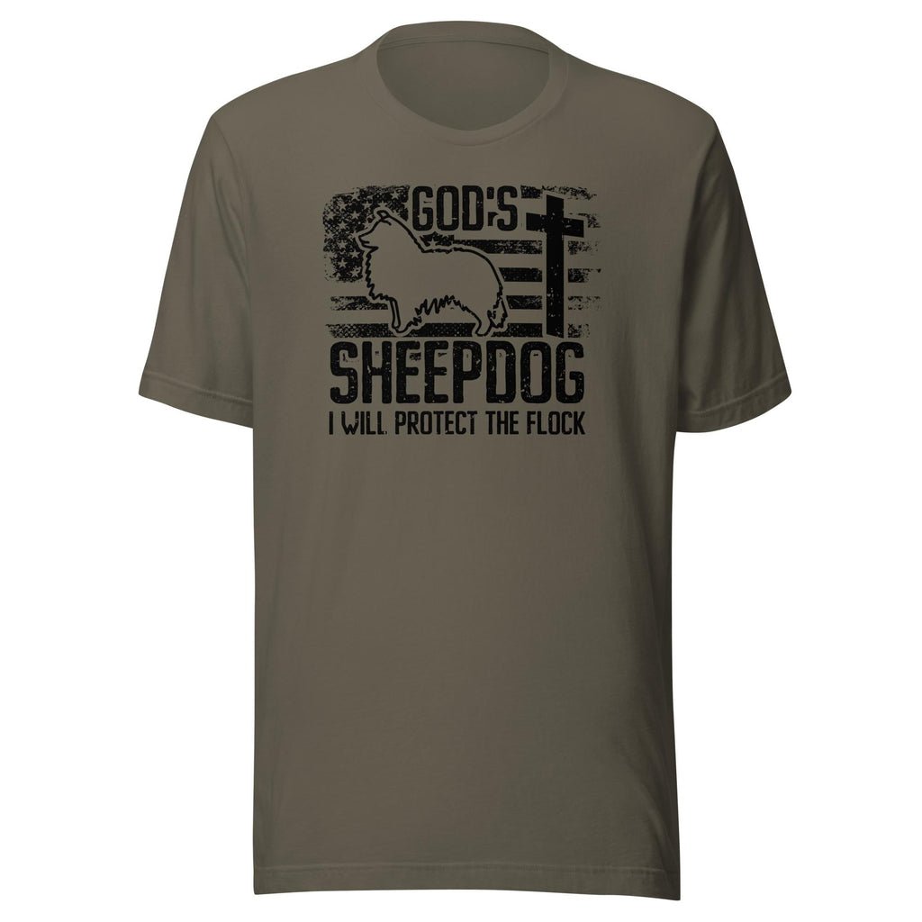 God's Sheepdog - I Will Protect The Flock (Veteran Shirt) - VeteranShirts