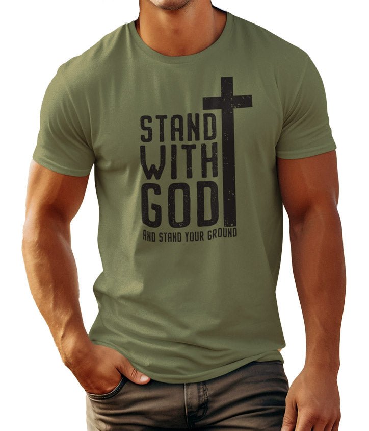 Stand With God - And Stand Your Ground (Veteran Shirt) - VeteranShirts