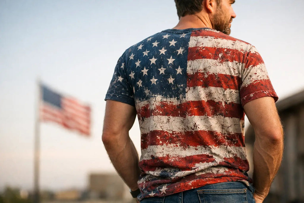 Distressed American Flag Shirt Done Right - VeteranShirts
