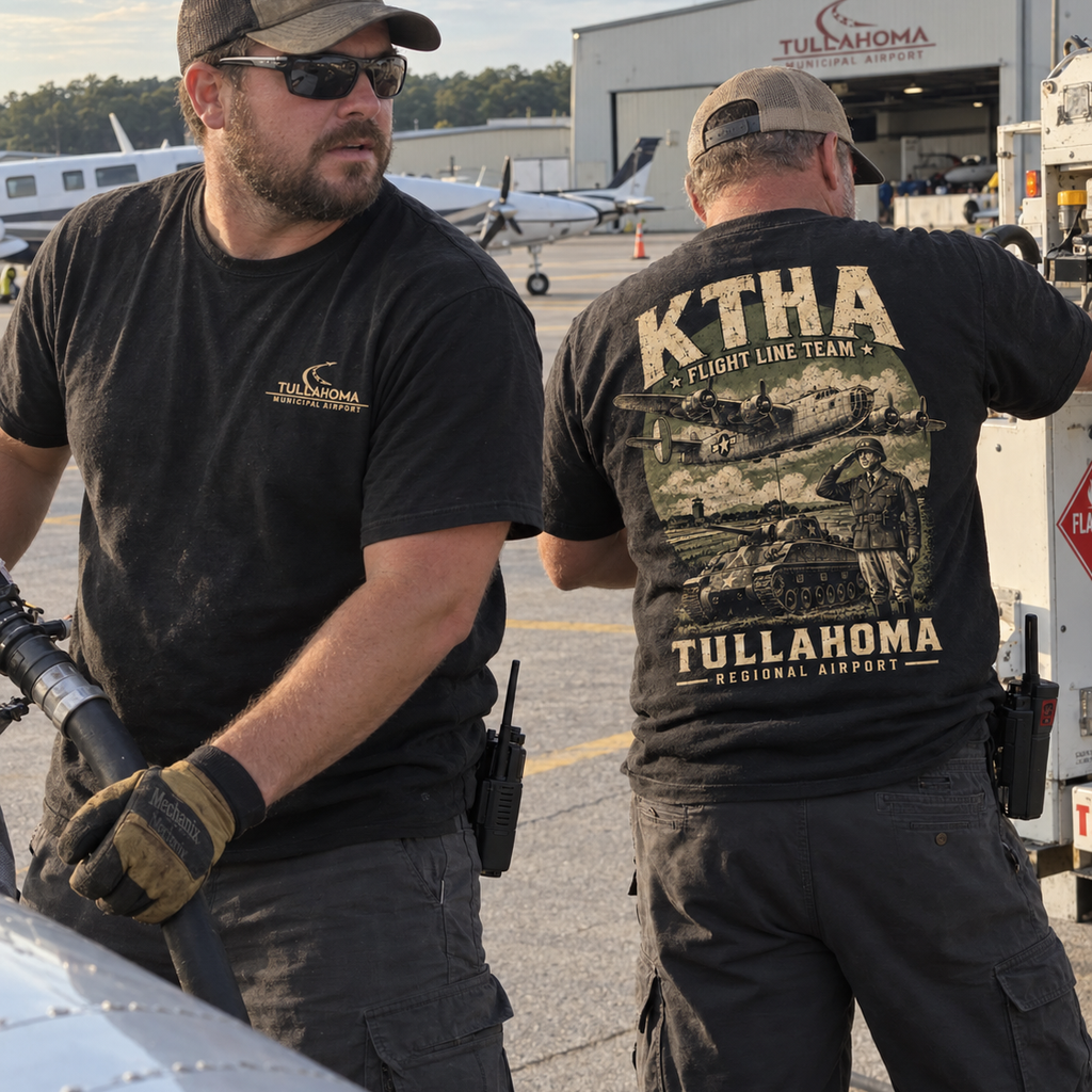 KTHA Tullahoma Regional Airport Flight Line Team Shirt