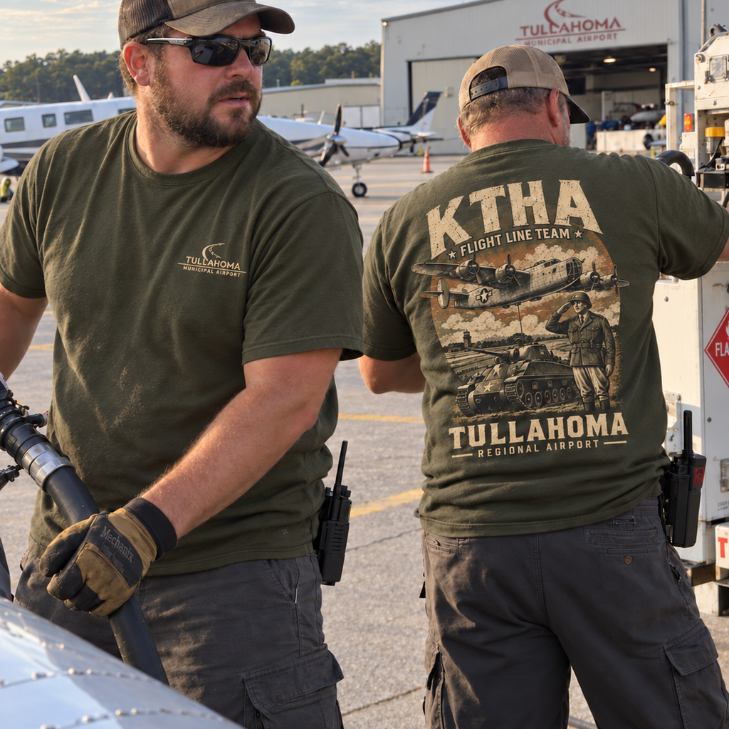 KTHA Tullahoma Regional Airport Flight Line Team Shirt