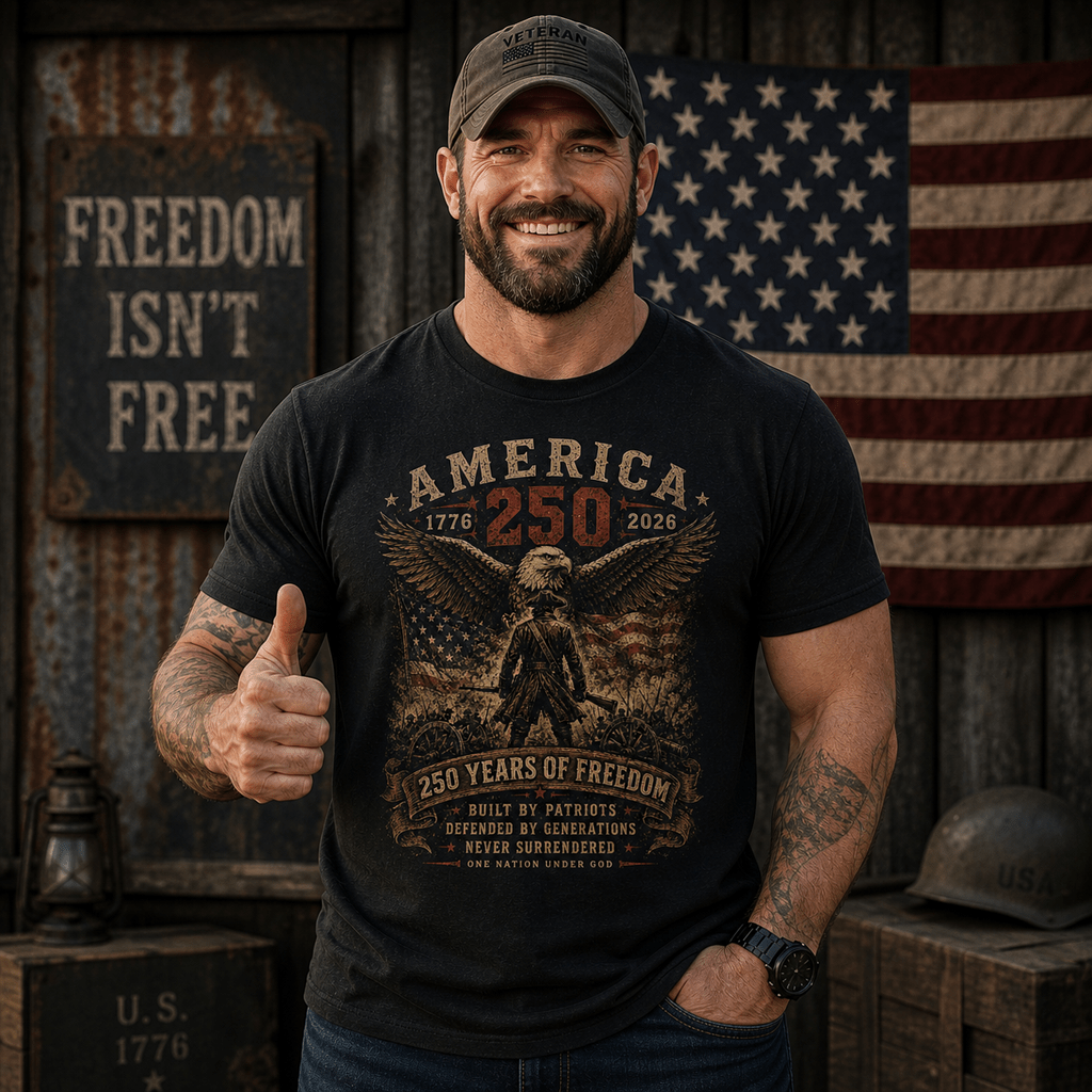 America 250 Eagle Tee - VeteranShirts