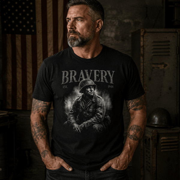 BRAVERY WW2 Soldier Tee - VeteranShirts