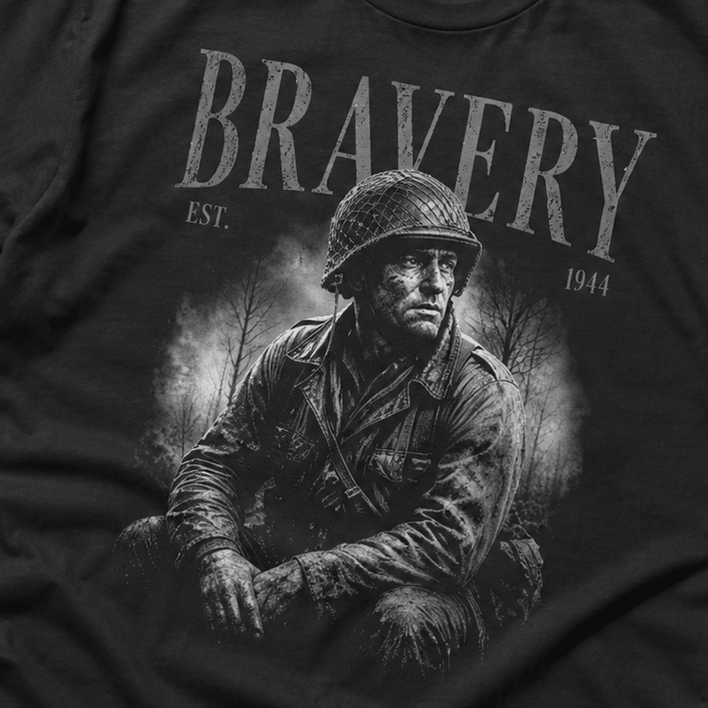 BRAVERY WW2 Soldier Tee - VeteranShirts