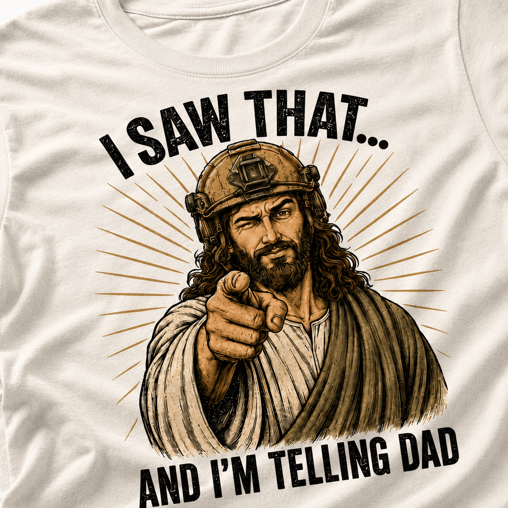 I'm Telling Dad Jesus Shirt - VeteranShirts