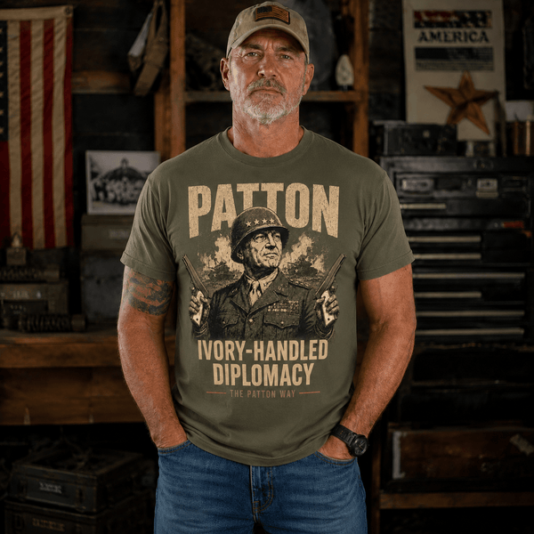Ivory-Handled Diplomacy Patton Shirt - VeteranShirts