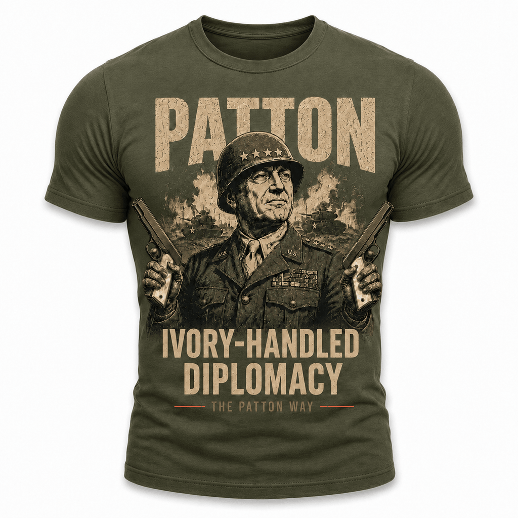 Ivory-Handled Diplomacy Patton Shirt - VeteranShirts