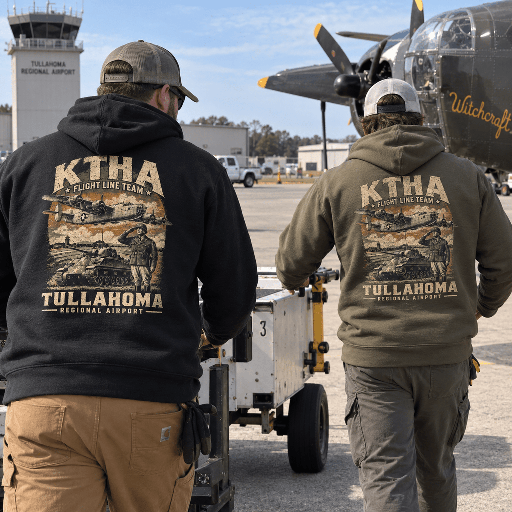 KTHA Flight Line Hoodie (Size Up Recommended For Better Fit) - VeteranShirts