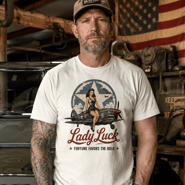 Lady Luck Airplane Shirt - VeteranShirts