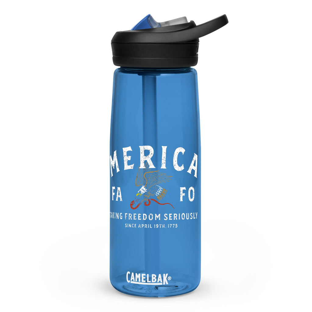 Merica Sports water bottle - VeteranShirts