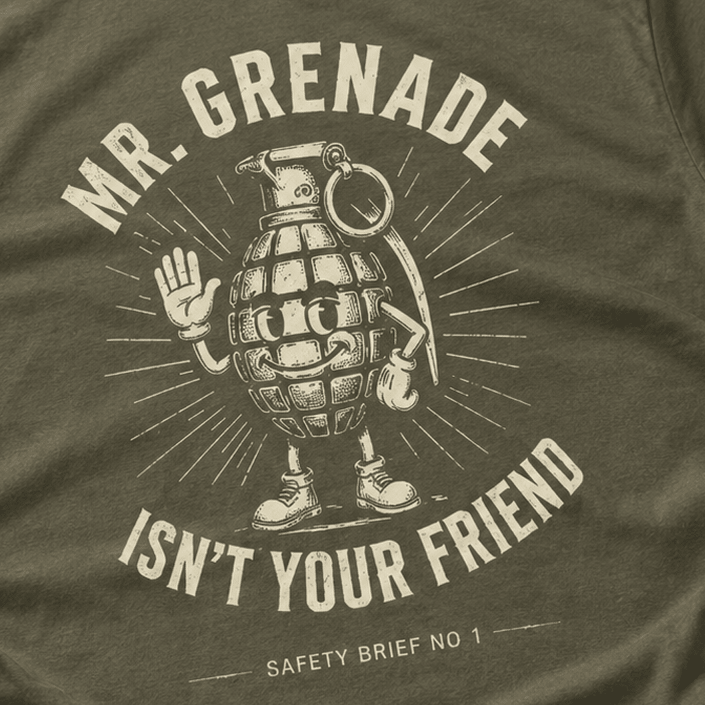 Mr. Grenade Isn’t Your Friend Tee - VeteranShirts