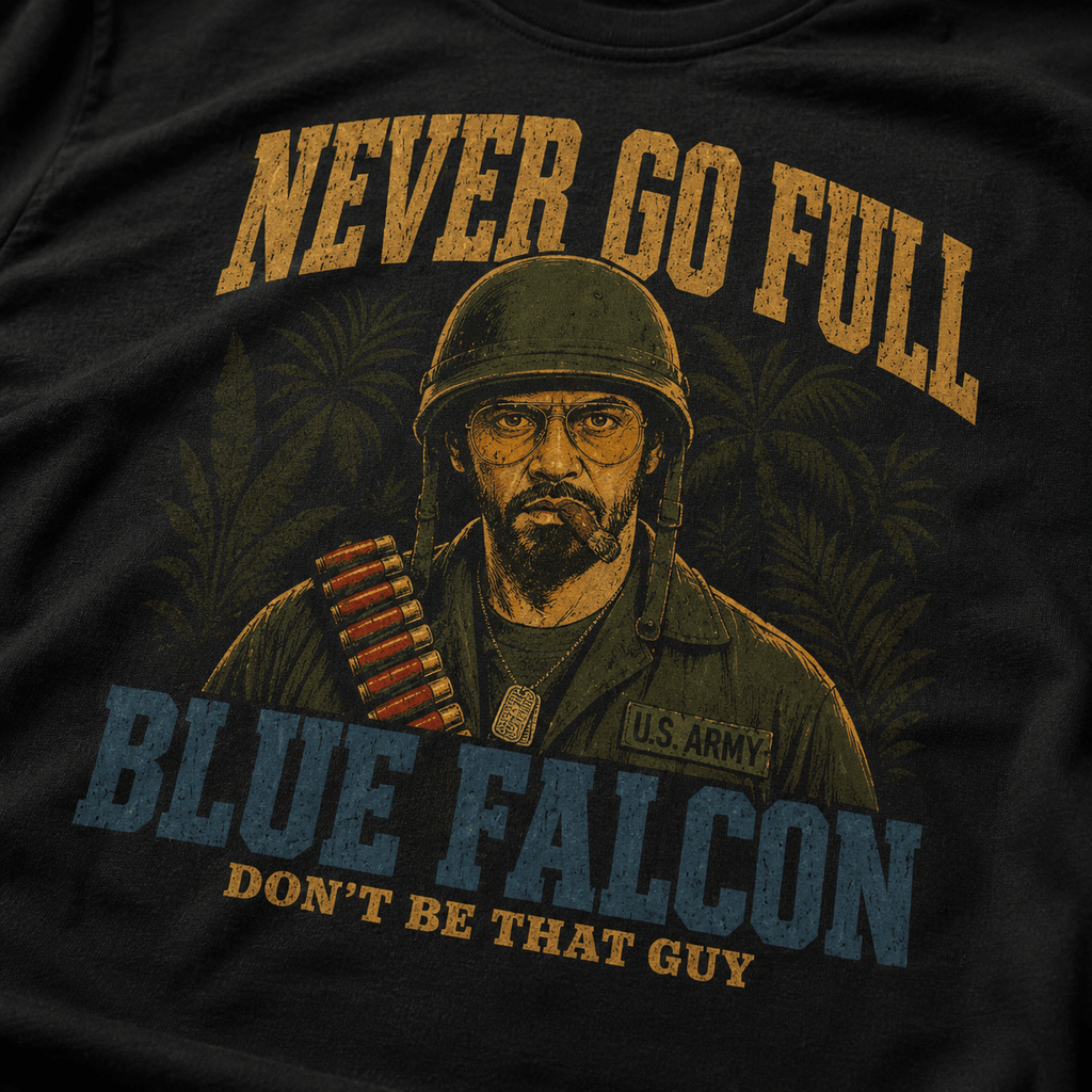 Never Go Full Blue Falcon Shirt - VeteranShirts
