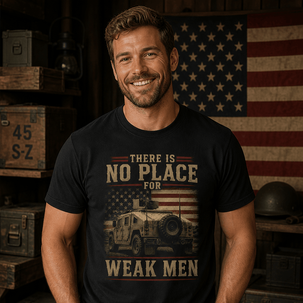No Place For Weak Men Tee - VeteranShirts
