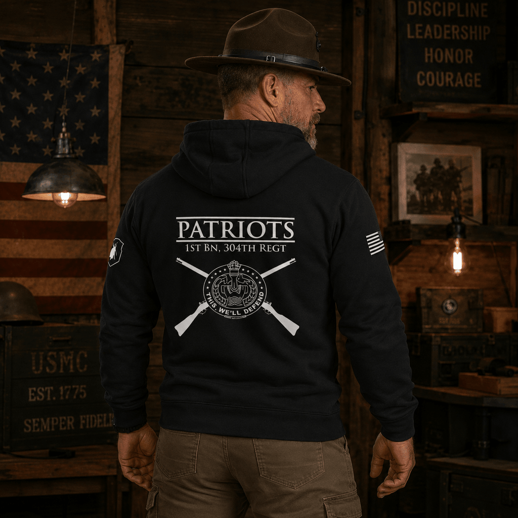 Patriots 1st Battalion 304th Regiment Hoodie (Order 1 Size Up For Better Fit) - VeteranShirts