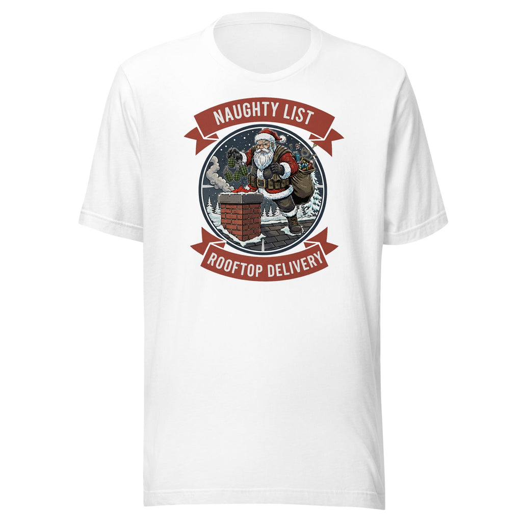 Santas Naughty Rooftop Delivery Christmas shirt - VeteranShirts