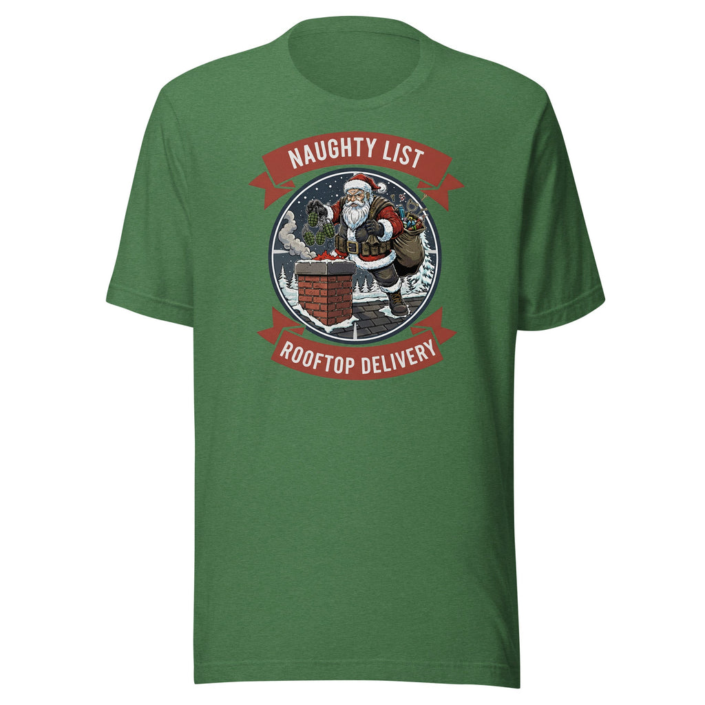 Santas Naughty Rooftop Delivery Christmas shirt - VeteranShirts