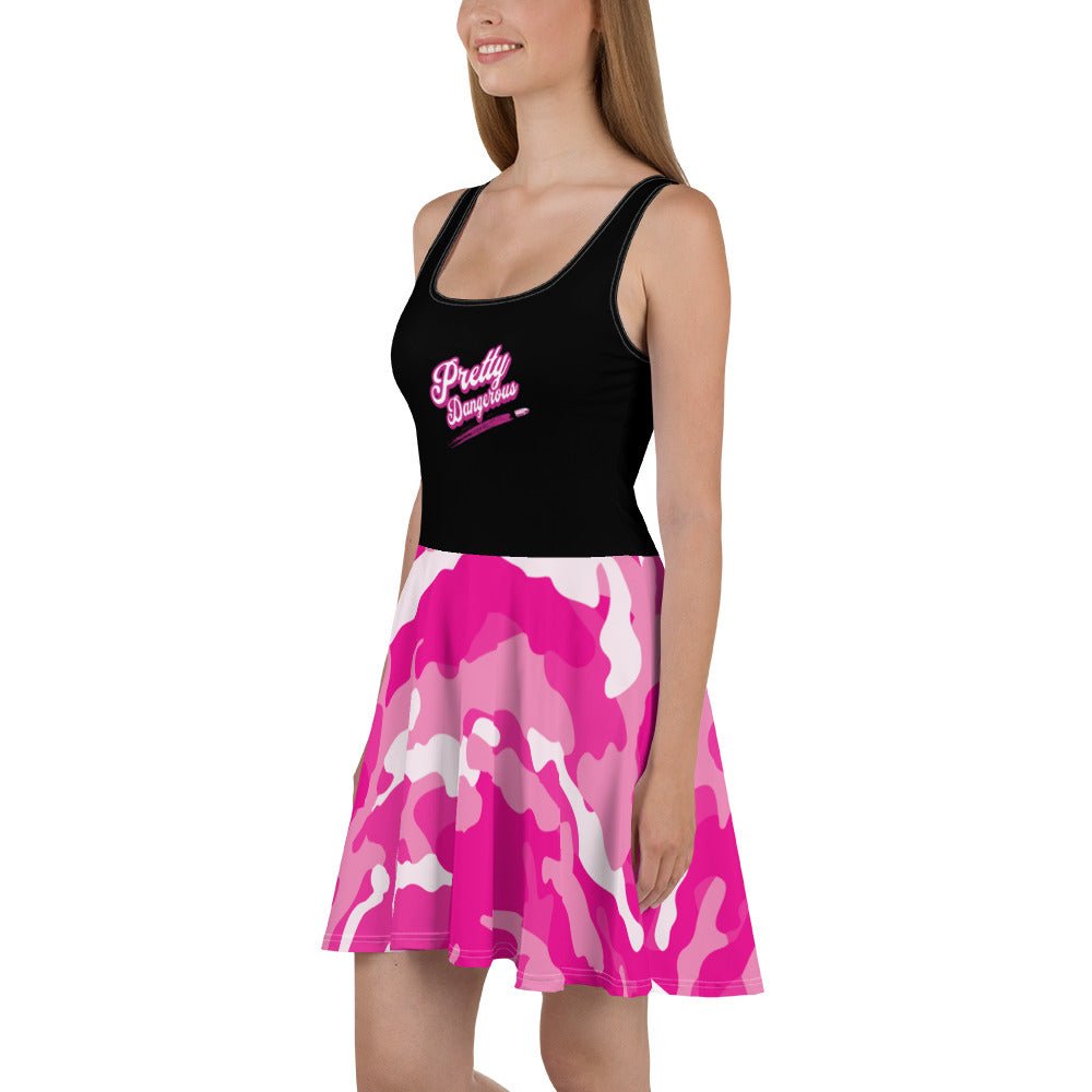 VS Pretty Dangerous Sun Dress (Pink Cammo) - VeteranShirts