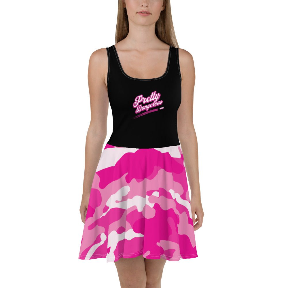 VS Pretty Dangerous Sun Dress (Pink Cammo) - VeteranShirts