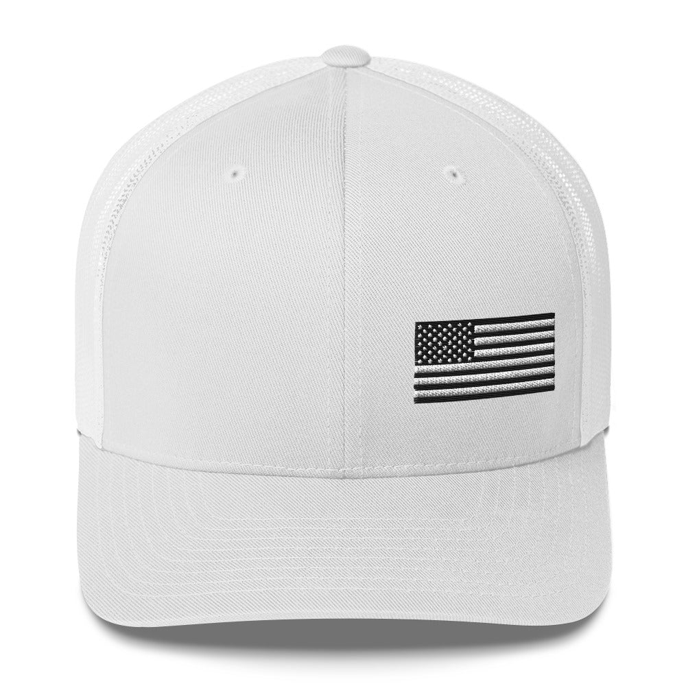 White Hat With American Flag - VeteranShirts