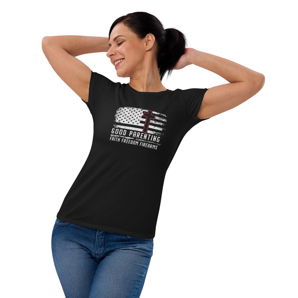 Women's Good Parenting short sleeve t - shirt - VeteranShirts