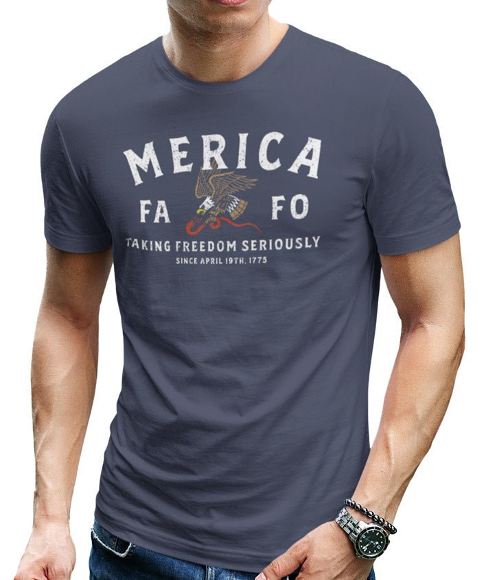 MERICA - Taking Freedom Seriously (Veteran Shirt) - VeteranShirts
