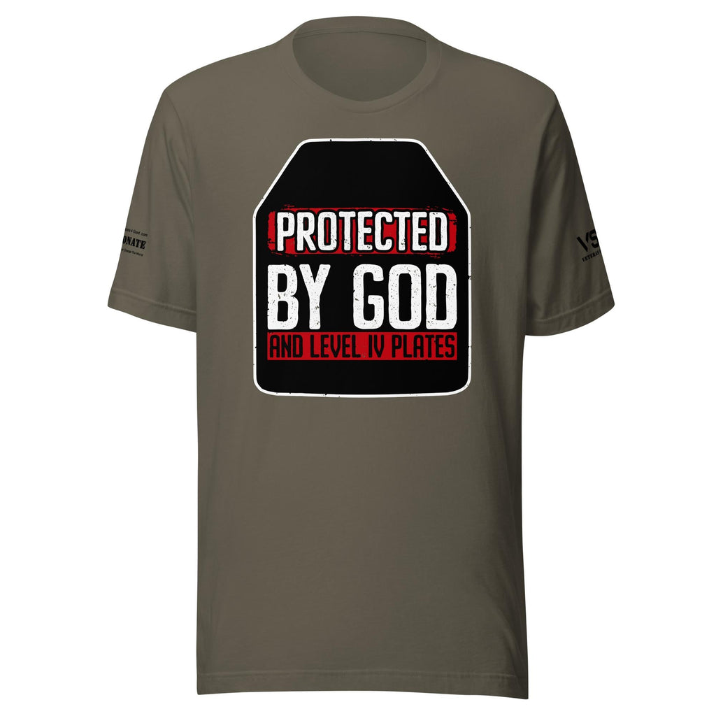Protected By God - And Level IV Plates (Veteran Shirt) - VeteranShirts