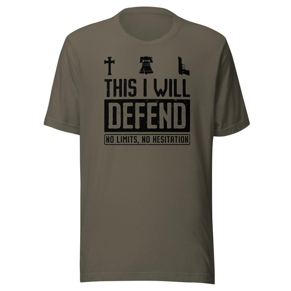 This I will Defend - No Hesitation No Limits (Veteran Shirt) - VeteranShirts