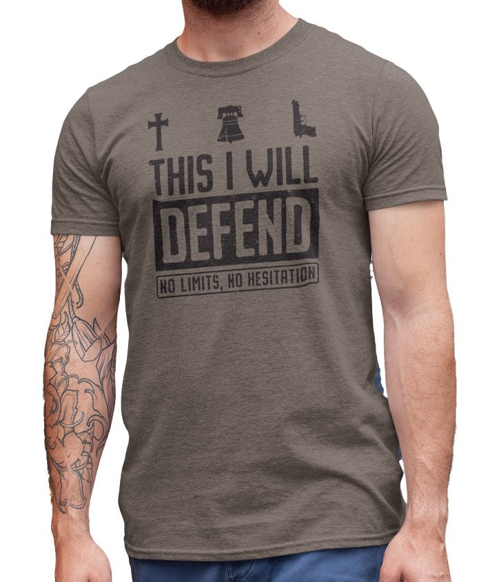 This I will Defend - No Hesitation No Limits (Veteran Shirt) - VeteranShirts